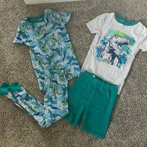 Kirkland Signature Teal Pajama Sets dinosaur size 10